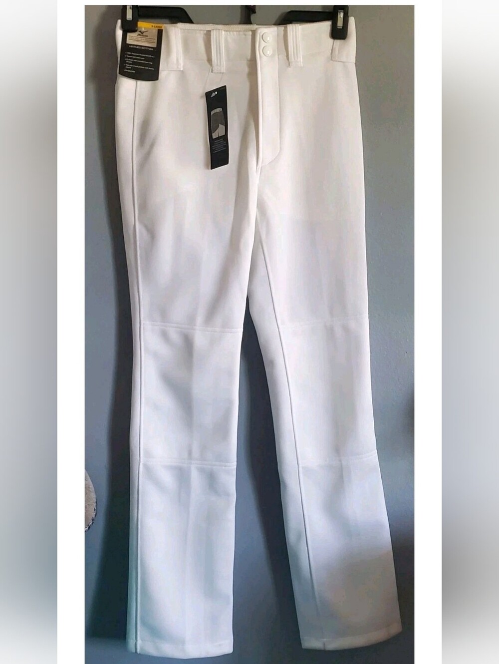 Mizuno Youth Performance Plus Padding Baseball Pants White Full Length Youth XL